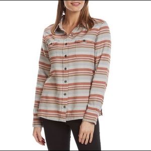 Patagonia Womens Striped Flannel Button Down Shirt- Size 4. Great condition!